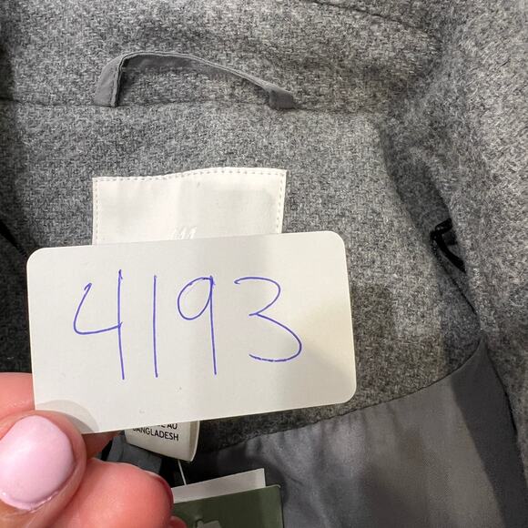H&M Women's Double-Breasted Coat Size XS In Gray - Picture 13 of 13